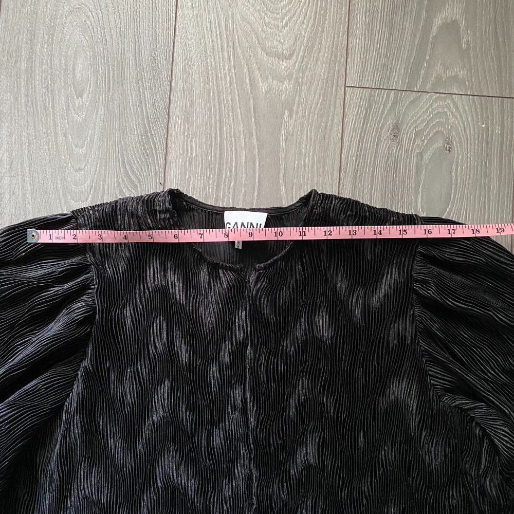 GANNI Pleated Satin Dress - Picture 6 of 8